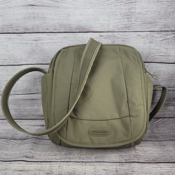 PACSAFE Metrosafe 200 GII Messenger Unisex Tan Travel Bag 5 Anti-theft Features